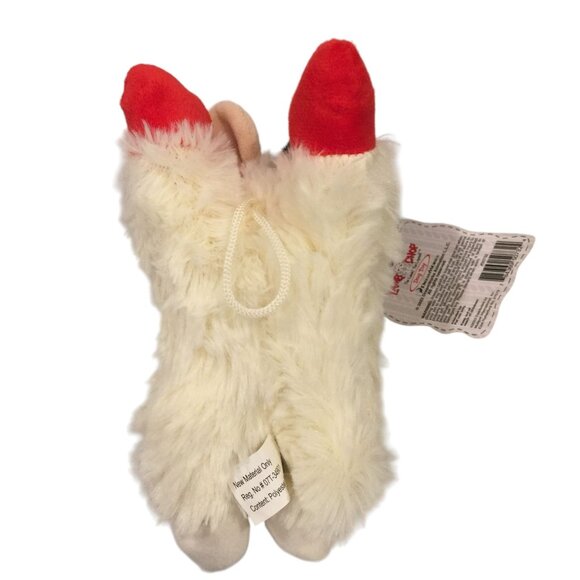 Lamb Chop 6" Plush Halloween Devil Horns Red Paws Squeak Dog Toy - Picture 2 of 6